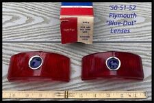 Vintage Nos 1950-1952 Plymouth Blue Dot Tail Lens Pair Coupe Convertible 1951