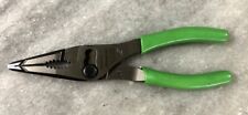 New Snap-on Tools Green 7 Talon Grip Long Nose Slip Joint Pliers Ln46acf