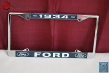 1934 Ford Car Pick Up Truck Front Rear License Plate Holder Chrome Frame New