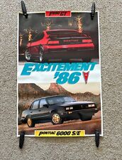1986 Pontiac Fiero Gt And 6000 Se Dealership Poster.