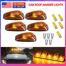 5x Cab Roof Top Marker Clearance Light Amber Lens 5 Base 5 Led For Chevygmc