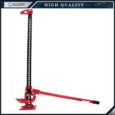 3 Ton Off Road Ratcheting Farm Jack Suv Truck High 48 Lift Bumper Tractor Red