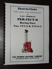 Van Norman Model 777-s Boring Bar Inst. Parts Manual