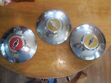 3 Vintage 1949-1950 Chevy Belair Dog Dish Poverty Hubcaps Wheel Covers 3 Caps