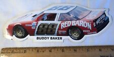 Vintage Buddy Baker Nascar Racing Decal Sticker Red Baron Pizza Olds 88