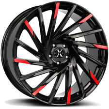 4-xcess X02 22x9 5x4.5 35mm Blackred Wheels Rims 22 Inch