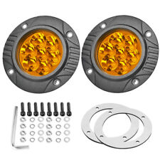 2pcs 4 Inch Round Flush Mount Led Lights Pods Driving Fog Lamps Off Road Truck