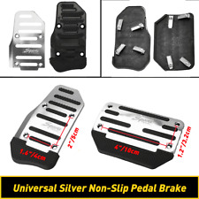 Silver Automatic Gas Brake Foot Pedal Pad Cover Non-slip Car Accessories Kit Usa