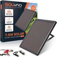 Solvao 12v Solar Trickle Charger Battery Maintainer - Waterproof 7.5w Panel