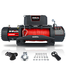 X-bull Electric Winch 10000lb Synthetic Rope Winch 12v Towing Truck 4x4