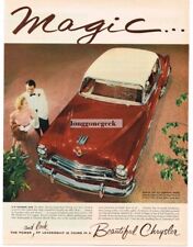 1954 Chrysler New Yorker De Luxe Sedan Cordovan Brown Tahitian Tan Vintage Ad