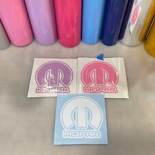 Two Mopar M Woutline Vinyl Decals Many Small Sizes Colors Avail Free Ship