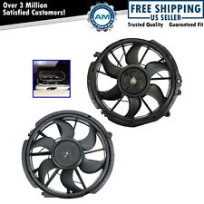 Radiator Ac Condenser Cooling Fan Assembly Pair For Ford Mercury Taurus Sable