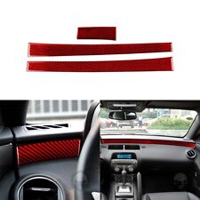 Red Carbon Fiber Central Control Dashboard Panel Cove For Chevrolet Camaro 10-15