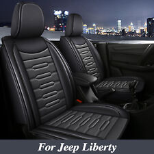 For Jeep Liberty 2002-2012 Faux Leather Front Rear Car 5-seat Covers Full Set