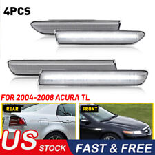 For 2004-2008 Acura Tl Clear Frontrear White Led Side Marker Lights Lamps 4pcs