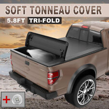 5.75.8ft Tri-fold Truck Bed Tonneau Cover Fit 2009-23 Dodge Ram 1500 Waterproof