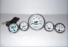 Willys Mb Jeep Ford Gpw Cj Speedometer Temp Oil Fuel Amp Gauges White Face