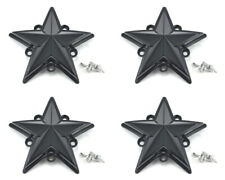 4x Kmc Xd775 Rockstar Wheel Center Cap Replacement Stars Gloss Black W Screws