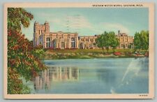 Saginaw Michigansaginaw Water Works From Across Lakevintage Postcard