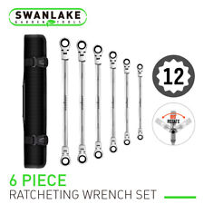 Extra Long Ratcheting Wrenches Spanner Set Double Box End Flex-head Sae Metric