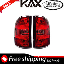 2pcs Tail Lights Rear Lamp Black Clear Fits 07-13 Chevy Silverado 15002500 New
