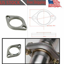 1pc 2 2inch Exhaust Flange Pipe Header Slotted 2-bolt Hole Universal Stainless