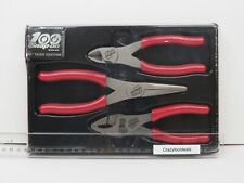Snap On Tools New Pl306acf100mr 100th Anniversary 3pc Pliers Set Red