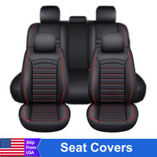 Leather Front Rear Seat Covers Full Set Car Cushion Protector For Pontiac