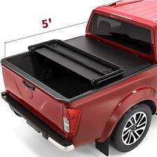Oedro 5ft Tri-fold Tonneau Cover For 2005-2024 Nissan Frontier Truck Bed Cover