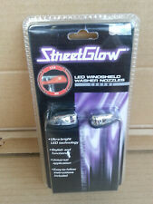 Nos Streetglow Red Led Windshield Washer Nozzles-chrome