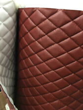 Vinyl Upholstery Terracotta Diamond Quilted Fabric With 38 Foam Backing Bty