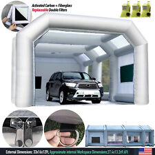 33x16.4x11.5ft Inflatable Paint Booth Portable Spray Paint Car Tent With Blowers