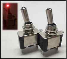 Pactrademarine 2pcs Automotive Car Red Dot Led Toggle Switch Control Spst Onoff