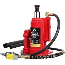 Big Red 5 Ton Torin Pneumatic Air Bottle Jack With Manual Hand Pump Red