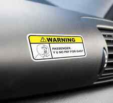 Y U No Pay For Gas Funny Dash Sticker Set Vinyl Decal Jdm Car Truck Fuel Meme
