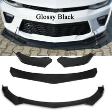 Glossy Black Car Front Bumper Lip Body Kit Spoiler Splitter For Chevy Camaro
