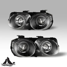 For 1998-2001 Acura Integra Halo Projector Headlights Lamp Leftright Black Clea