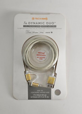 Tech Candy Dynamic Duo 2 In 1 Double Long Woven Microusb Cable Usb To Lighting
