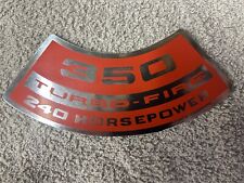 Chevrolet 350 Turbo-fire Turbo Fire 240 Horsepower Air Cleaner Decal Sticker