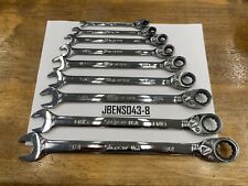 Snap-on Tools Usa New 9pc 14 Up To 34 Sae Reversible Ratcheting Wrench Set