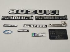 Suzuki Samurai Emblems And Plates Set