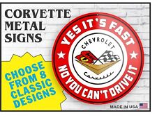 Corvette Metal Garage Wall Sign Collection - All Models Available