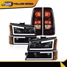 Fit For 03-07 Silverado 1500-3500 Blackclear Led Drl Headlights Tail Lights
