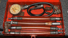 Vintage Snap On Tools Compression Gauge Test Set Kit 250psi Metal Case