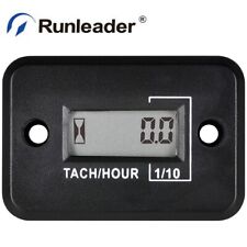 Inductive Lcd Tachometer Tach Hour Meter Rpm Gauge Waterproof For 24 Stroke