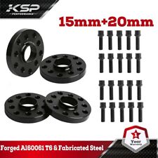 4x For Audi Volkswagen Staggered Wheel Spacers 5x100 5x112 15 Mm 20 Mm 57.1 Mm