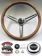 1961-1966 Plymouth Steering Wheel 15 Muscle Car Walnut Wood