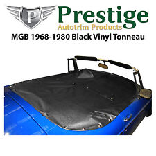 Mgb Tonneau Cover Black Vinyl Without Headrest Pockets 1968-1980