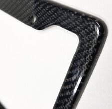1x Real Carbon Fiber License Plate Tag Frame Cover Black Glossy 3k High Quality